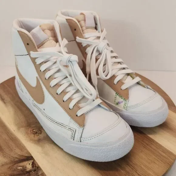 Nike Blazer '77 High-Top Sneaker Custom Painted - Women's Size 7 - Picture 4 of 13